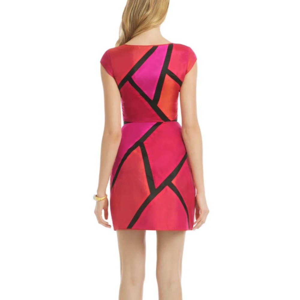 Nachiket Barve Tumeric Spice Sheath, cap sleeve, size medium, colorblock - Picture 2 of 8